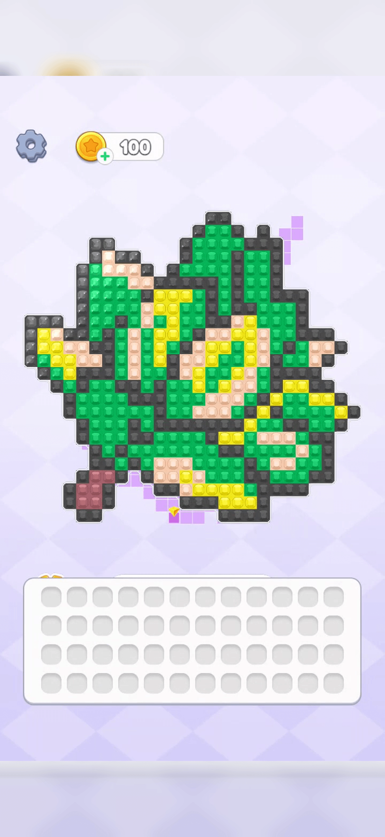 Gem Painting App Store screenshot showing level 15 gameplay