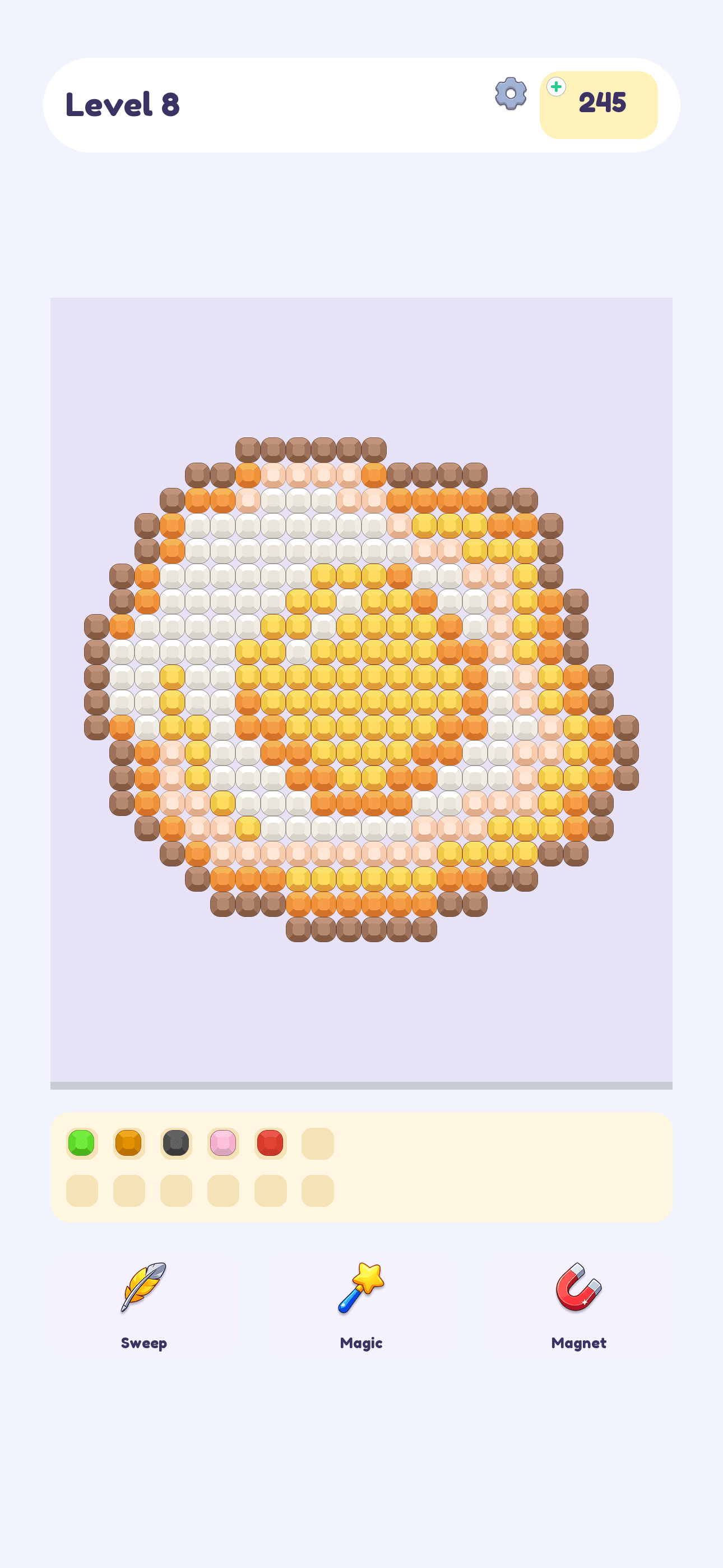 Gem Painting color matching gameplay